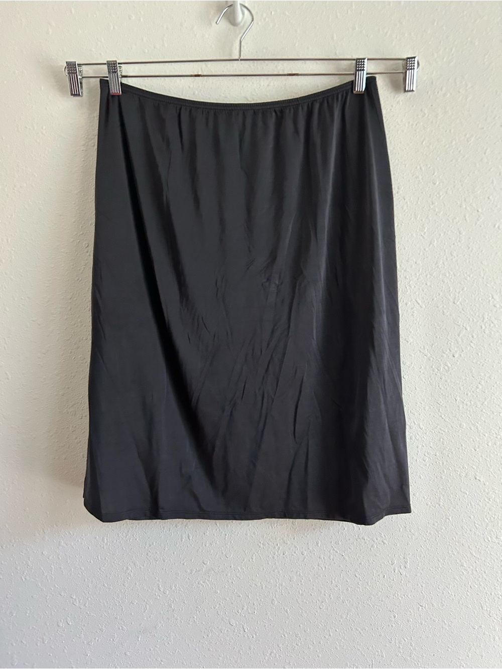 Vanity Fair Half Slip Under Skirt Black Sz 2XL Nylon Modest 27" Long
